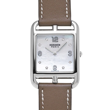 エルメス ケープコッド CC3.710 ホワイトシェル/ダイヤモンド ユニセックス 時計 【中古】【wristwatch】