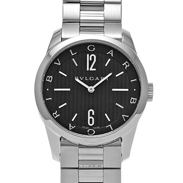 ブルガリ ソロテンポ ST37S ブラック メンズ 時計 【中古】【wristwatch】