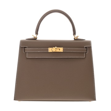 エルメス ケリー 25 外縫い 2WAY エトゥープ ヴォーエプソン レディース バッグ 【未使用】【bag】