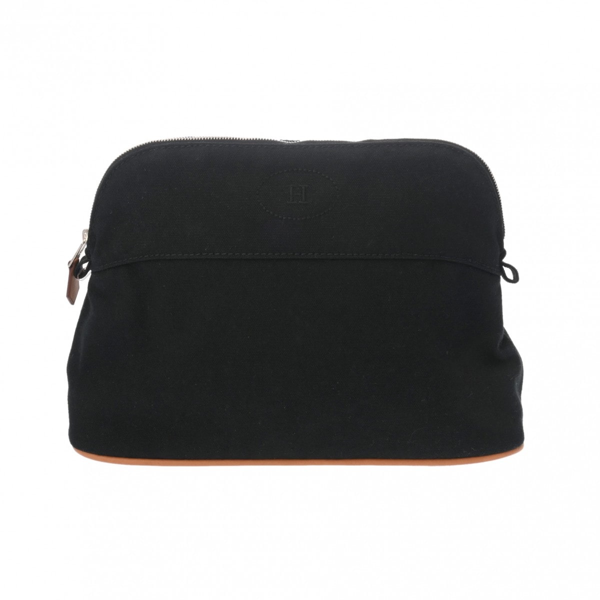 エルメス ボリード ポーチ MM ブラック コットン レディース 【中古】【bag】