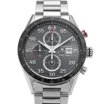 タグ ホイヤー カレラ キャリバー1887 クロノグラフ CAR2A11.BA0799 グレー メンズ 時計 【中古】【wristwatch】