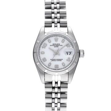 ロレックス オイスターパーペチュアル 69190 ホワイト レディース 時計 【中古】【wristwatch】