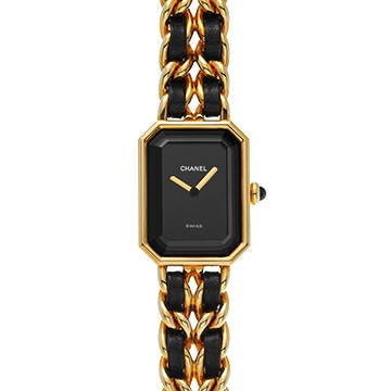 シャネル プルミエール M H0001 ブラック レディース 時計 【中古】【wristwatch】