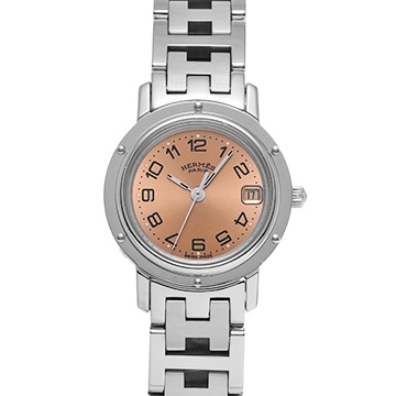 エルメス クリッパー CL4.210 ピンク レディース 時計 【中古】【wristwatch】