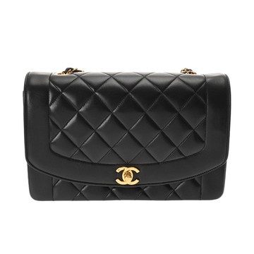 シャネル ダイアナ チェーンショルダー 25cm ブラック A01165 ラムスキン レディース バッグ 【中古】【bag】