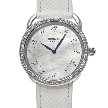 エルメス アルソー AR5.730 ホワイトシェル レディース 時計 【中古】【wristwatch】