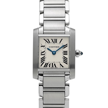 カルティエ タンクフランセーズ SM W51008Q3 シルバー レディース 時計 【中古】【wristwatch】