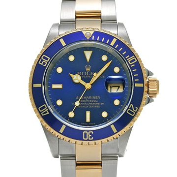 ロレックス サブマリーナ デイト 16613 ブルー メンズ 時計 【中古】【wristwatch】