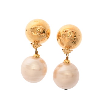 シャネル イヤリング ゴールド GP/フェイクパール レディース ジュエリー 【中古】【jewelry】