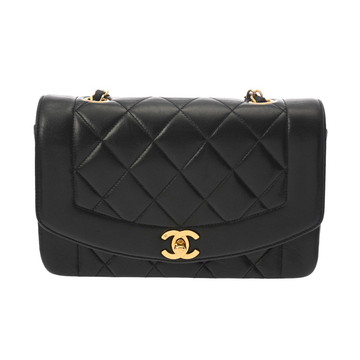 シャネル ダイアナ チェーンショルダー 23cm ブラック A01164 ラムスキン レディース バッグ 【中古】【bag】