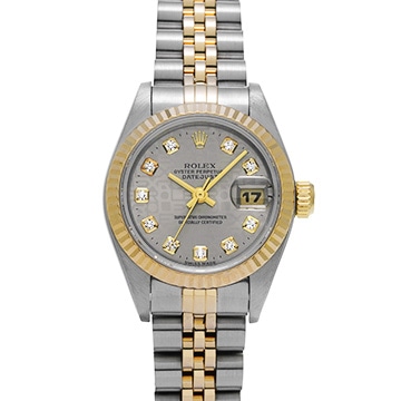 ロレックス デイトジャスト 69173G グレーコンピュータ/ダイヤモンド レディース 時計 【中古】【wristwatch】