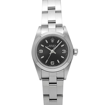 ロレックス オイスターパーペチュアル 76080 ブラック レディース 時計 【中古】【wristwatch】