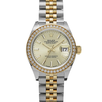 ロレックス レディ デイトジャスト 28 279383RBR シャンパン/ダイヤモンド レディース 時計 【中古】【wristwatch】