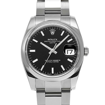 ロレックス オイスターパーペチュアル デイト 115200 ブラック メンズ 時計 【中古】【wristwatch】