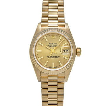 ロレックス デイトジャスト 69178 シャンパン レディース 時計 【中古】【wristwatch】
