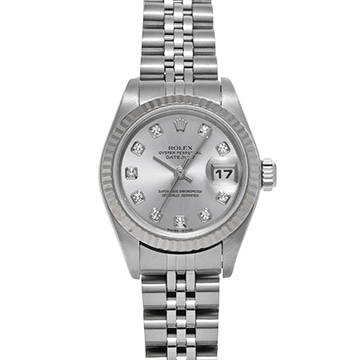 ロレックス デイトジャスト 79174G グレー/ダイヤモンド レディース 時計 【中古】【wristwatch】
