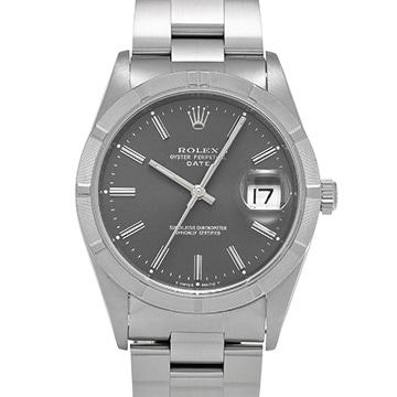 ロレックス オイスターパーペチュアル デイト 15210 グレー メンズ 時計 【中古】【wristwatch】
