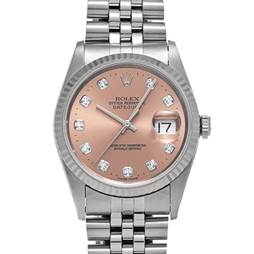 ロレックス デイトジャスト 16234G ピンク/ダイヤモンド メンズ 時計 【中古】【wristwatch】