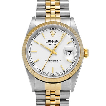 ロレックス デイトジャスト 16233 ホワイト メンズ 時計 【中古】【wristwatch】