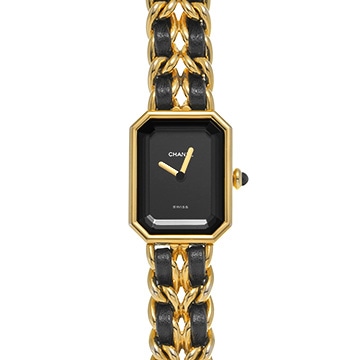 シャネル プルミエール M H0001 ブラック レディース 時計 【中古】【wristwatch】
