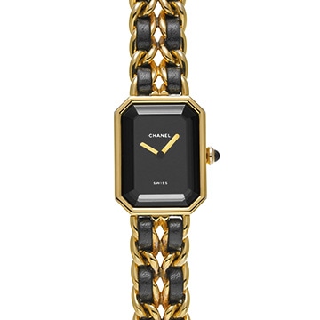 シャネル プルミエール L H0001 ブラック レディース 時計 【中古】【wristwatch】