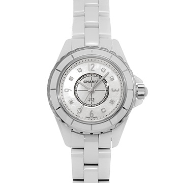 シャネル J12 29MM H2570 ホワイトシェル/ダイヤモンド レディース 時計 【中古】【wristwatch】