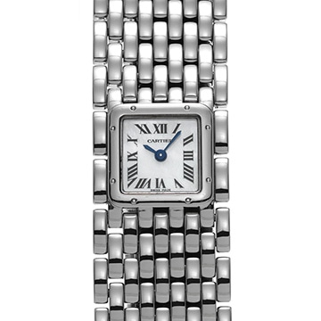 カルティエ パンテール リュバン W61001T9 ホワイトシェル レディース 時計 【中古】【wristwatch】