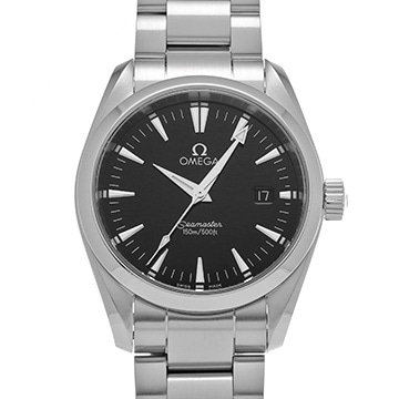 オメガ シーマスター アクアテラ クォーツ 2518.50 ブラック メンズ 時計 【中古】【wristwatch】