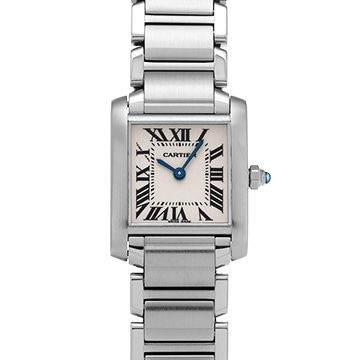 カルティエ タンクフランセーズ SM W51008Q3 シルバー レディース 時計 【中古】【wristwatch】