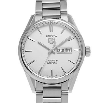 タグ ホイヤー カレラ キャリバー5 デイデイト WAR201B.BA0723 シルバー メンズ 時計 【中古】【wristwatch】