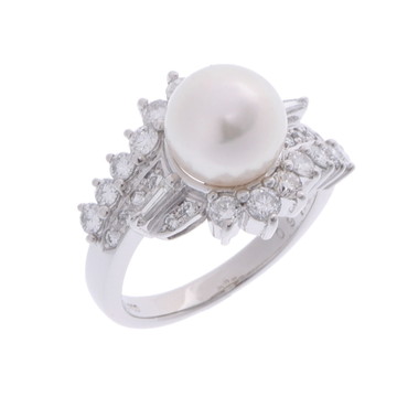 ミキモト パールリング シルバー Pt900プラチナ レディース ジュエリー 【中古】【jewelry】