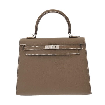 エルメス ケリー 25 外縫い 2WAY エトゥープ ヴォーエプソン レディース バッグ 【未使用】【bag】