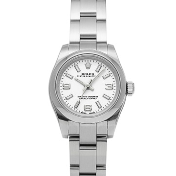 ロレックス オイスターパーペチュアル 26 176200 ホワイト レディース 時計 【中古】【wristwatch】