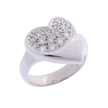 スタージュエリー ハートリング パヴェ シルバー K18ホワイトゴールド WG レディース ジュエリー 【中古】【jewelry】