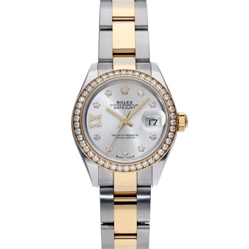 ロレックス レディ デイトジャスト 279383RBR シルバー/スターダイヤモンド レディース 時計 【中古】【wristwatch】