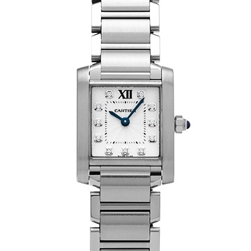 カルティエ タンク フランセーズ SM WE110006 シルバー/ダイヤモンド レディース 時計 【中古】【wristwatch】