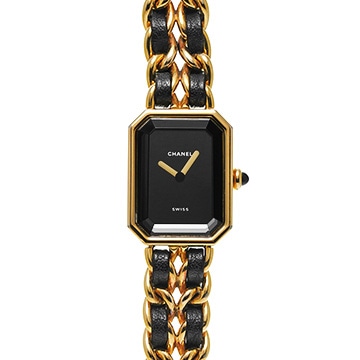 シャネル プルミエール M H0001 ブラック レディース 時計 【中古】【wristwatch】