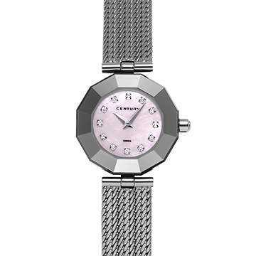 センチュリー タイムジェム 802996 ピンクシェル/ダイヤモンド レディース 時計 【中古】【wristwatch】