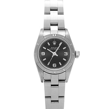 ロレックス オイスターパーペチュアル 76030 ブラック レディース 時計 【中古】【wristwatch】