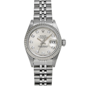 ロレックス デイトジャスト 69174G シルバー/ダイヤモンド レディース 時計 【中古】【wristwatch】