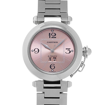 カルティエ パシャC ビッグデイト W31058M7 ピンク ユニセックス 時計 【中古】【wristwatch】
