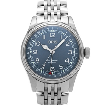 オリス ビッグクラウン ポインターデイト 01 754 7741 4065-07 8 20 22 ブルー メンズ 時計 【中古】【wristwatch】
