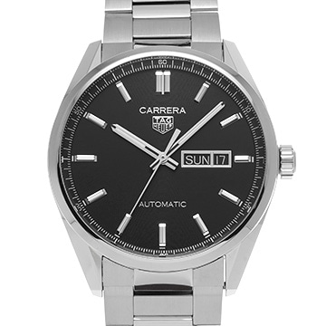 タグ ホイヤー カレラ キャリバー5 デイデイト WBN2010.BA0640 ブラック メンズ 時計 【中古】【wristwatch】