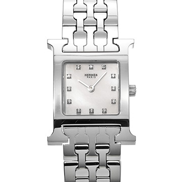 エルメス Hウォッチ HH1.210.283/4804 ホワイトシェル/ダイヤモンド レディース 時計 【中古】【wristwatch】