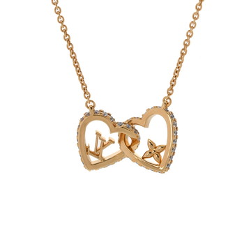 ルイ ヴィトン ネックレス・マイLVラブ ゴールド M01733 メタル/ストラス レディース ジュエリー 【中古】【jewelry】