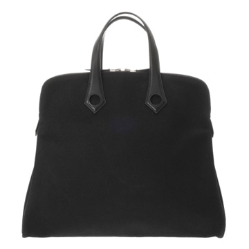 エルメス サックイブー MM ブラック トワルアッシュ/レザー レディース バッグ 【中古】【bag】