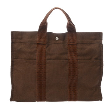 エルメス エールライン トート MM ブラウン キャンバス ユニセックス バッグ 【中古】【bag】