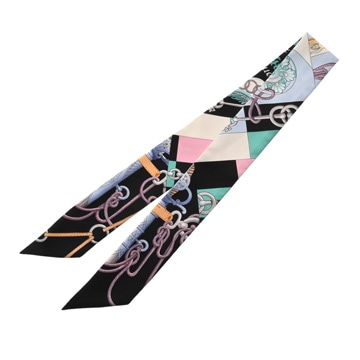 エルメス ツイリー CLIQUETIS マルチカラー シルク100％ レディース 【中古】【other】