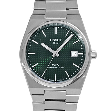 ティソ ピーアールエックス パワーマティック80 T137.407.11.091.00 グリーン メンズ 時計 【中古】【wristwatch】