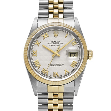 ロレックス デイトジャスト 16233 アイボリーピラミッド メンズ 時計 【中古】【wristwatch】